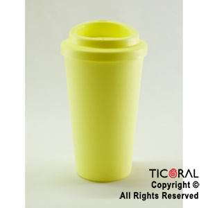 VASO TERMICO CAFE AMARILLO PASTEL 300 CC X 1